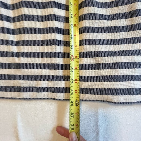 J. Crew striped pleated shift dress Blue and ecru size 12 - Picture 11 of 14